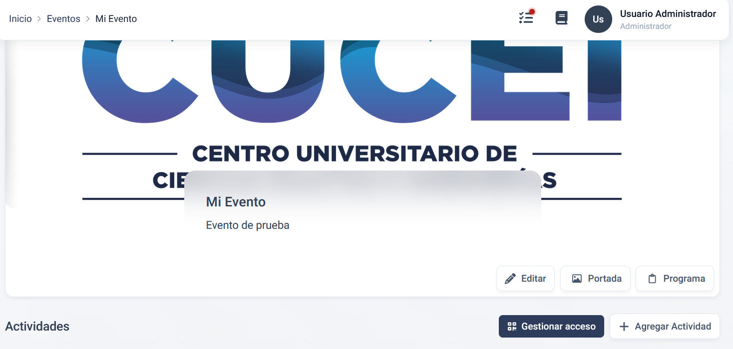 botón para ir a la vista de gestión de acceso