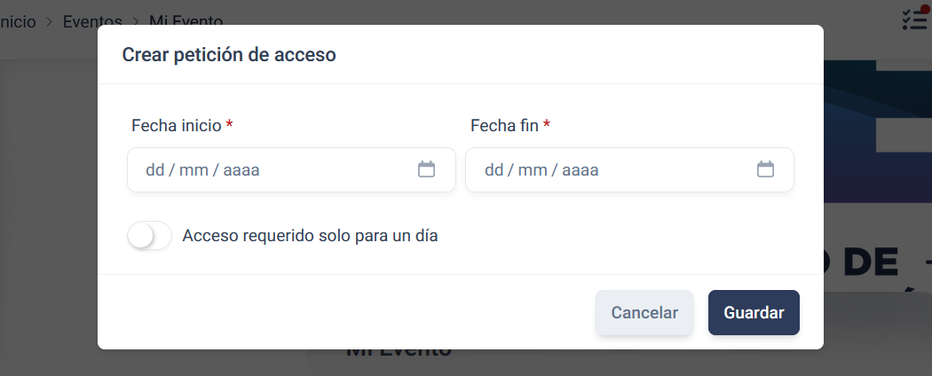 formulario solicitar acceso