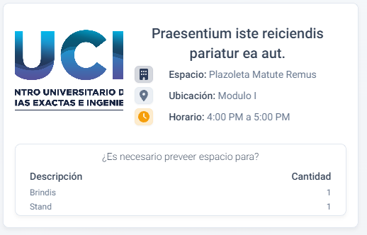 Tarjeta de actividad