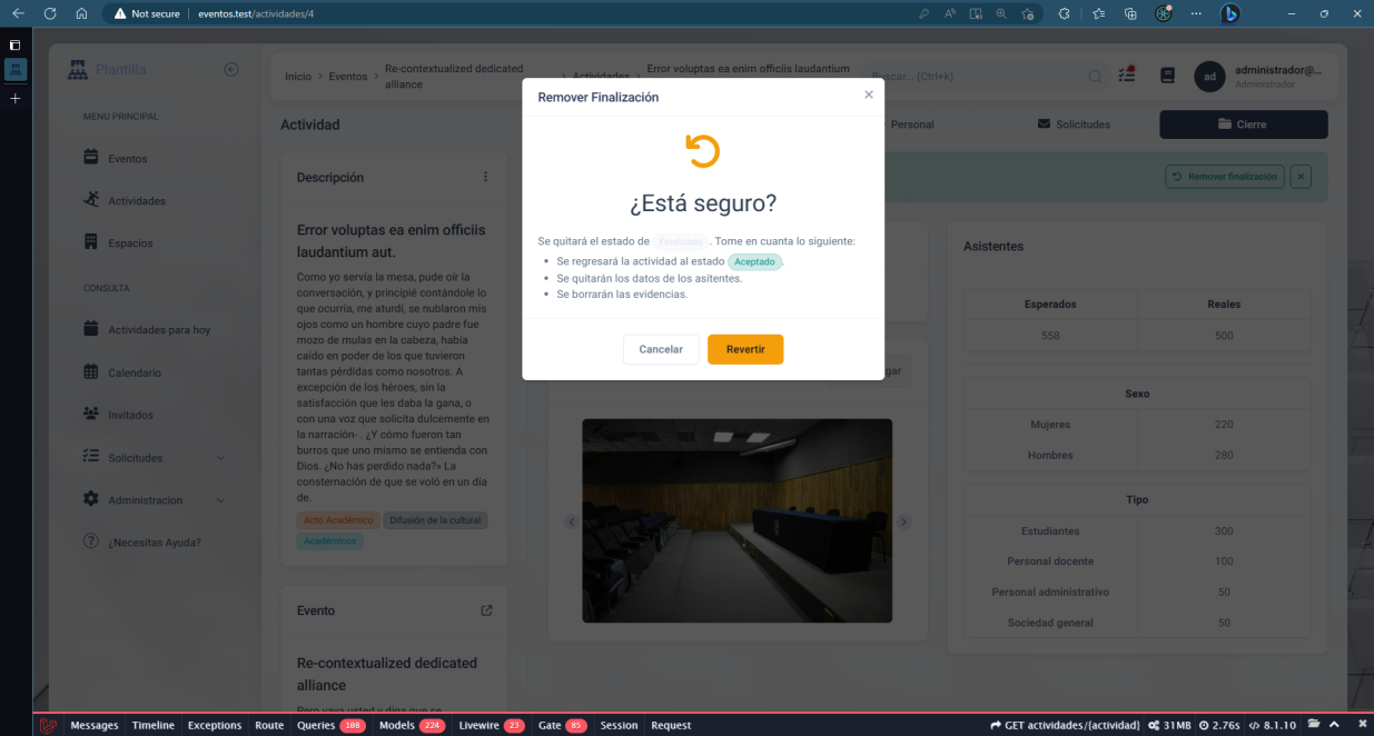 Remover finalización