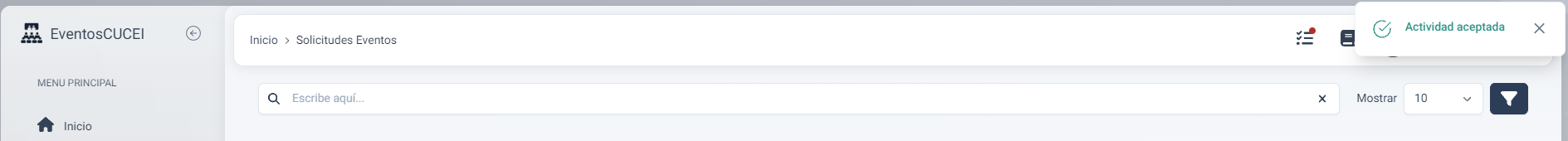 Mensaje de confirmación