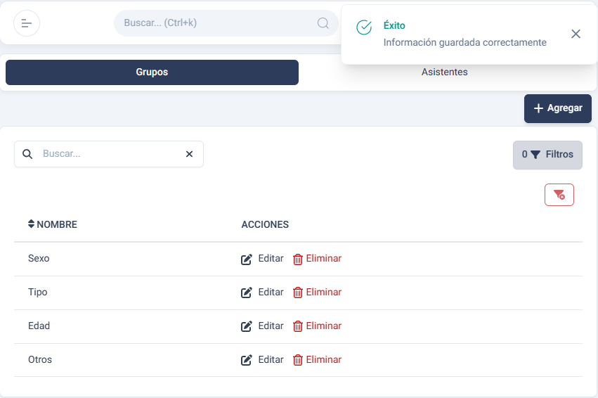 Confirmacion editar grupo