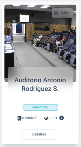 Tarjetas de espacios