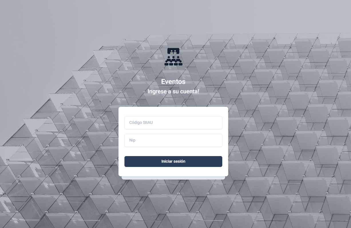 Vista de inicio de sesión