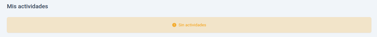 Perfil sin actividades